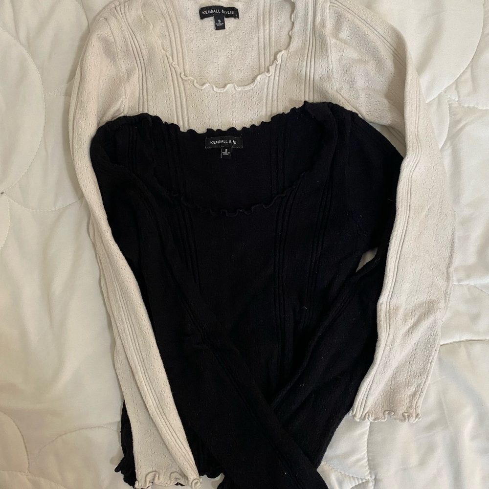 Kendall & Kylie Black and white top